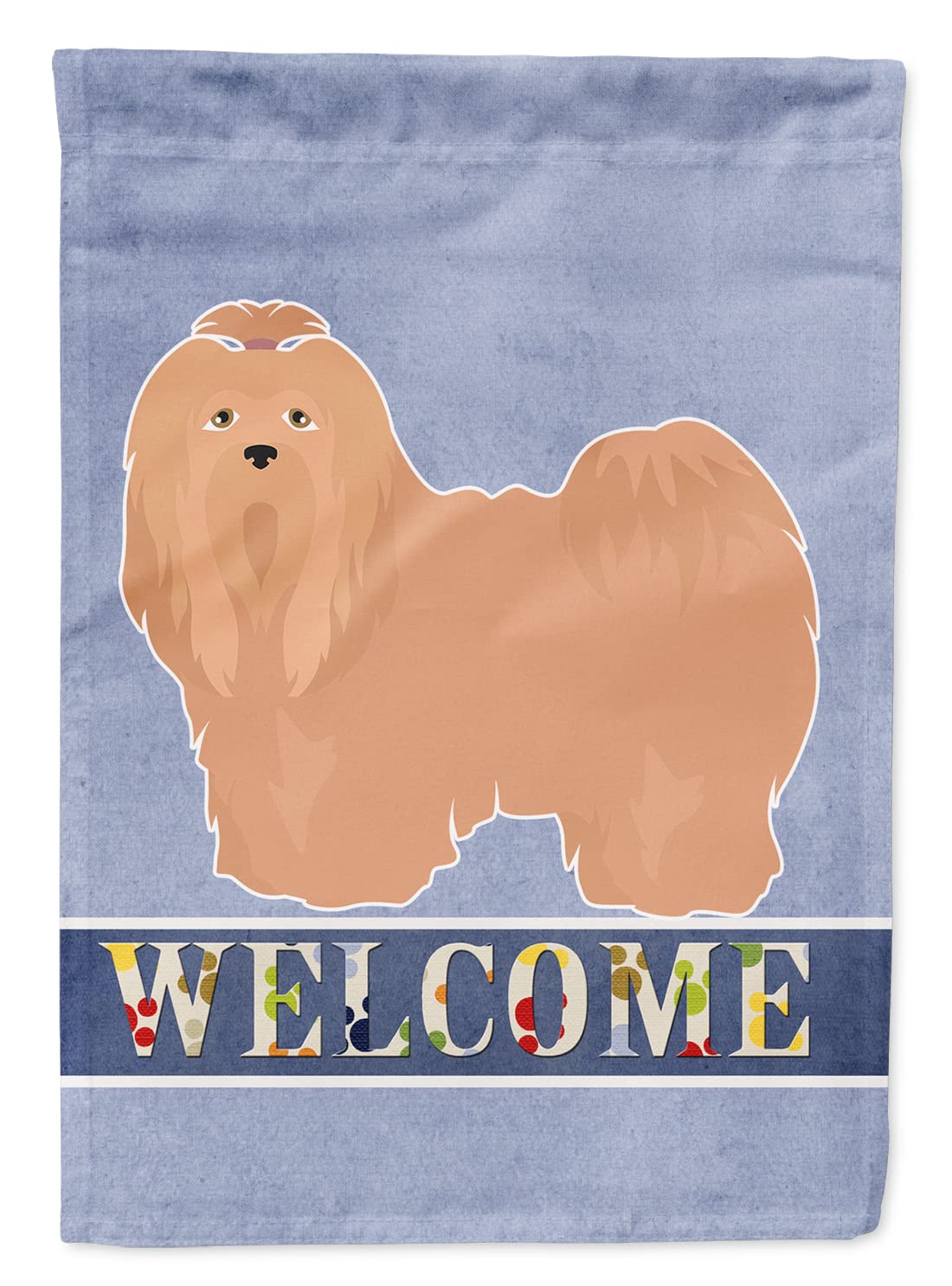 Drapeau de jardin Lhasa Apso résistant aux UV pour décoration Welcome extérieur