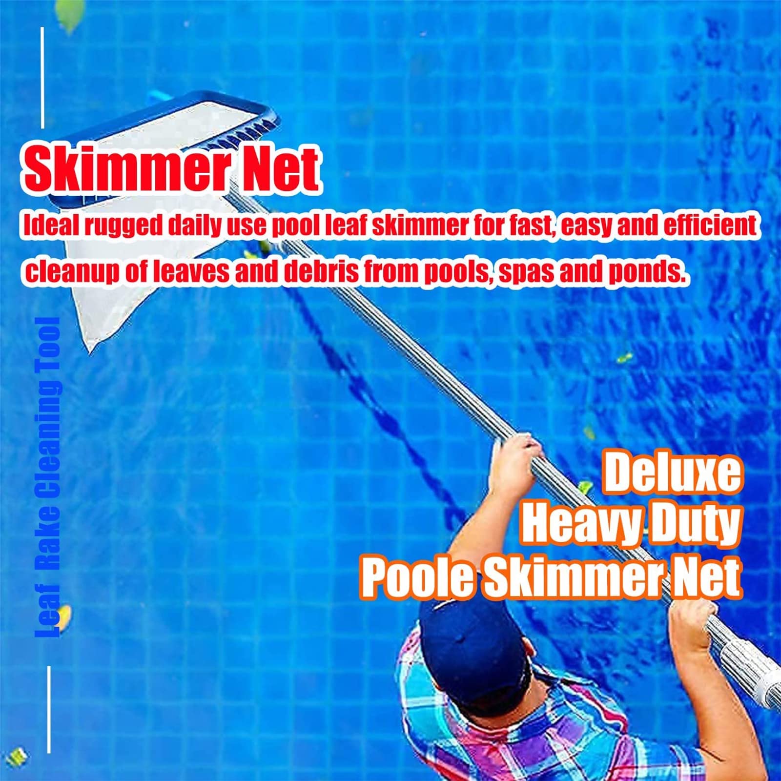 Atie Laubkescher Für Pool & Teich - Skimmer Zum Entfernen Von Blättern Und Schmutz Von Der Wasseroberfläche