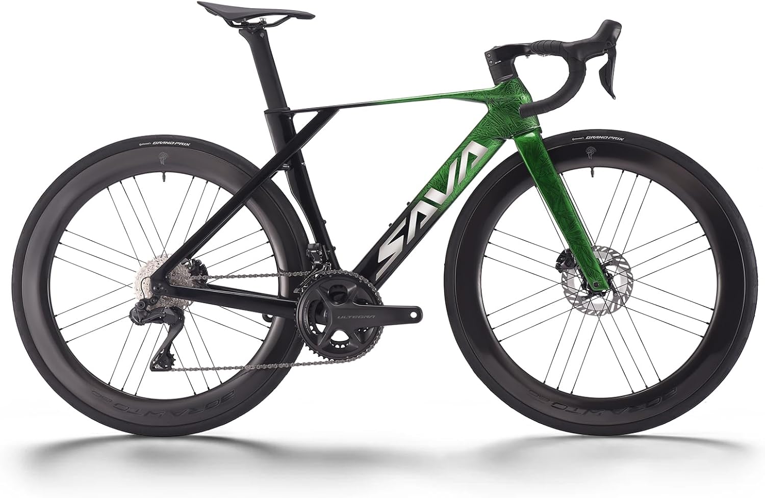 SAVADECK SLR8-Ultegra Full Carbon Road Bike, Carbon Fiber Frame Racing Bicycle with Shimano 105 R8170 24S Groupset and WTO 60 Wheelset, Hydraulic Disc Brakes, Ultra-Light Carbon Bike for Adults