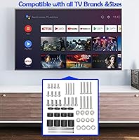 Vista 3 de Kit universal de tornillos para montaje de TV incluye tornillos M4, M5, M6, arandelas y espaciadores, acero inoxidable, compatible con montaje VESA