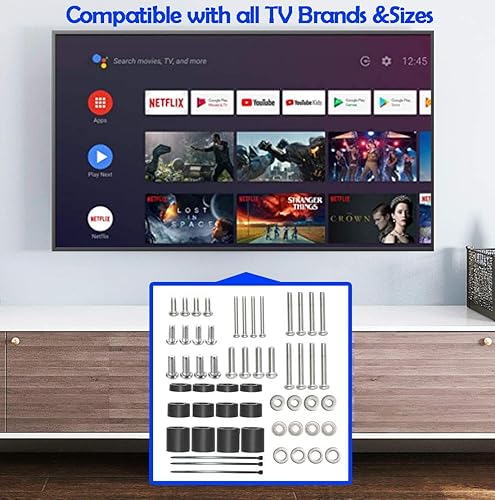 Miniatura 3 de Kit universal de tornillos para montaje de TV incluye tornillos M4, M5, M6, arandelas y espaciadores, acero inoxidable, compatible con montaje VESA