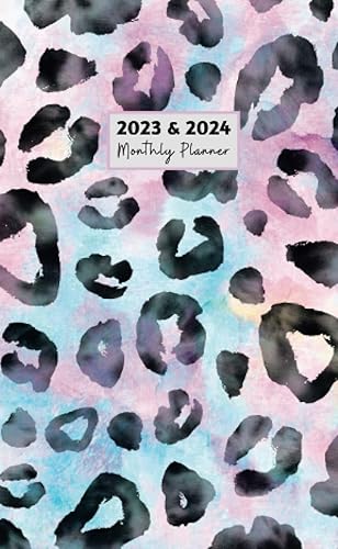 2-Year Monthly Pocket Planner 2023-2024: Leopard Print Small Monthly Pocket Calendar | January 2023 - December 2024 | 24 Month Pocket Calendar with ... List, Birthday &amp; Password Log | 4" x 6.5"