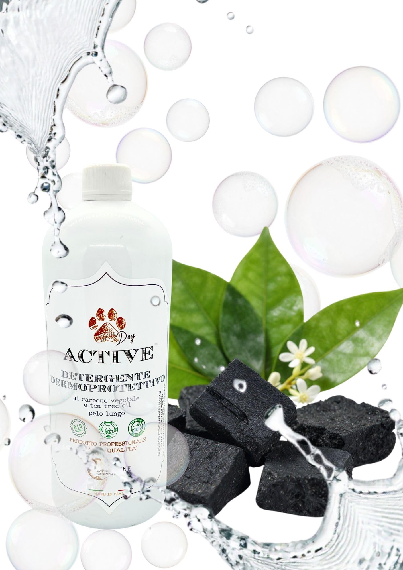 OFFICINE COSMECEUTICHE Detergente Dermoprotettivo – Shampoo per Cani a Pelo Lungo, Dermatologicamente Testato, 1 Lt
