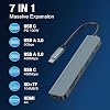 Hub USB C con HDMI 4K, Adaptador Multipuerto 7 en 1, Carga PD 100W | Adaptador USB C para MacBook Pro/Air, Dell XPS, HP, Lenovo, iPad Pro, Steam Deck, Lector de Tarjetas SD/TF, Laptop Delgada Portátil 3