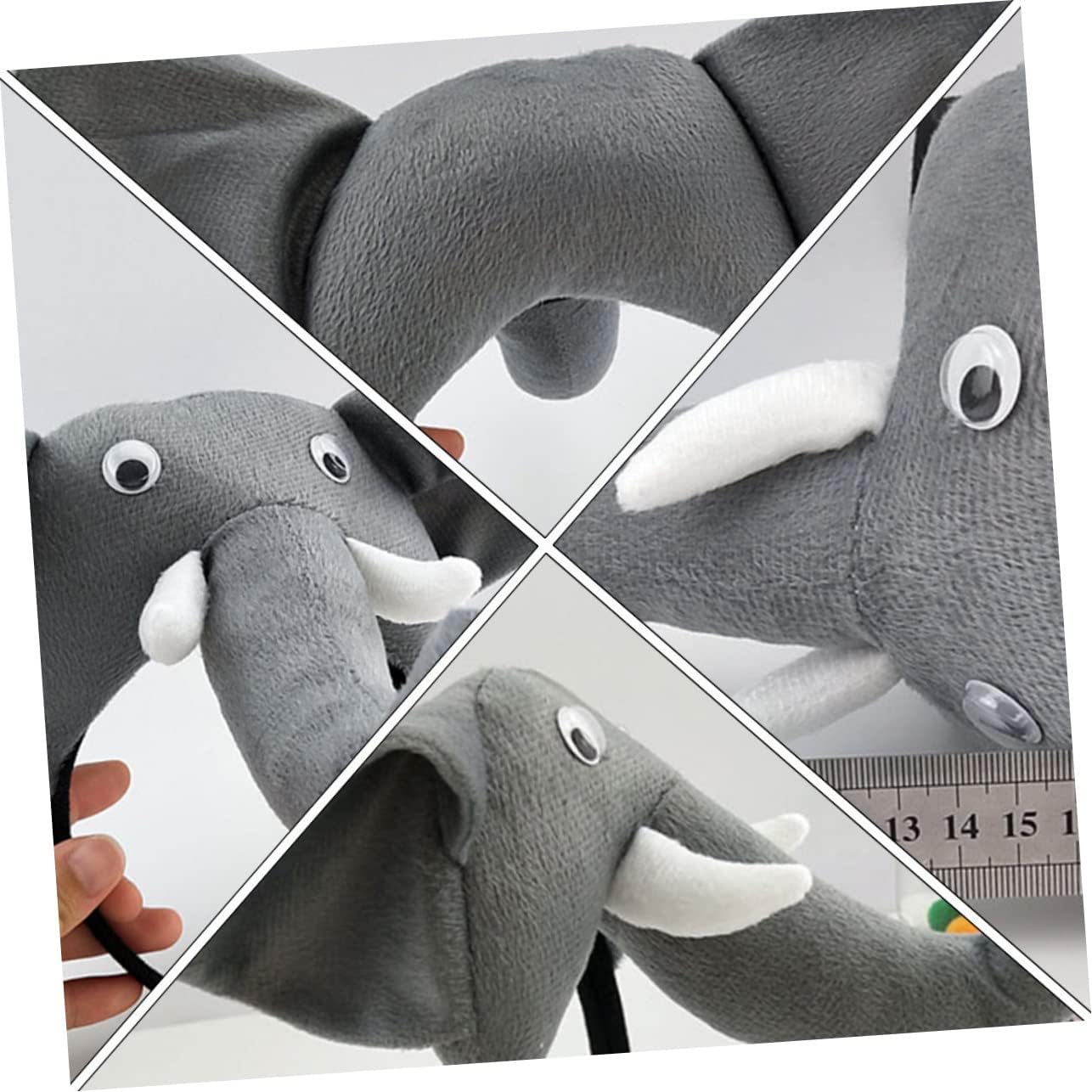 Miniatura 4 de HOLIDYOYO 5pcs Set Headband Adult Costumes Costumes Cosplay Accessories Animal Ears Headband Elephant Costume Elephant Ears Headband Cartoon
