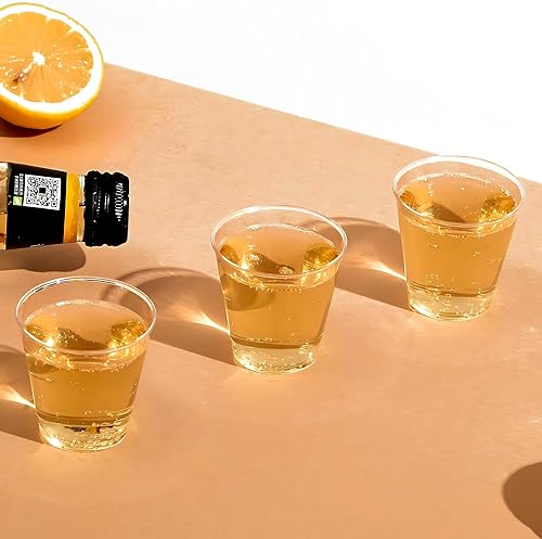 Miniatura 8 de Vasos de plástico transparente de lujo, 14 onzas (paquete de 40), resistentes y elegantes, vasos desechables para fiestas, bodas y eventos