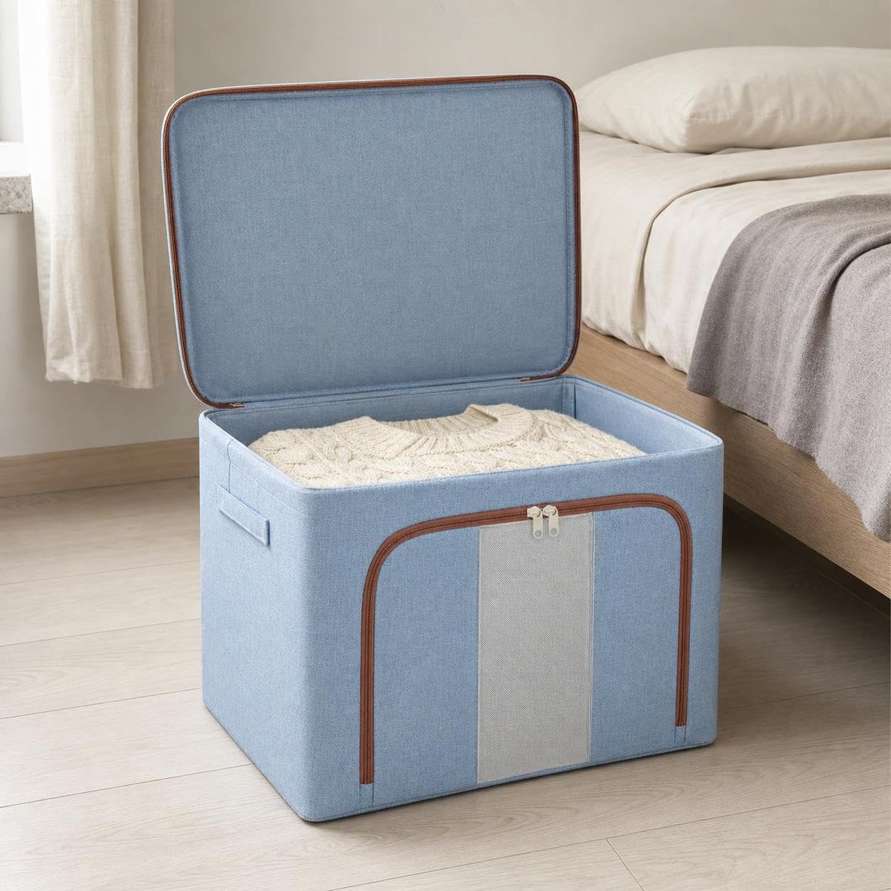 Faltbare Aufbewahrungsbox aus Stoff, 100 l (60 × 42 × 40
