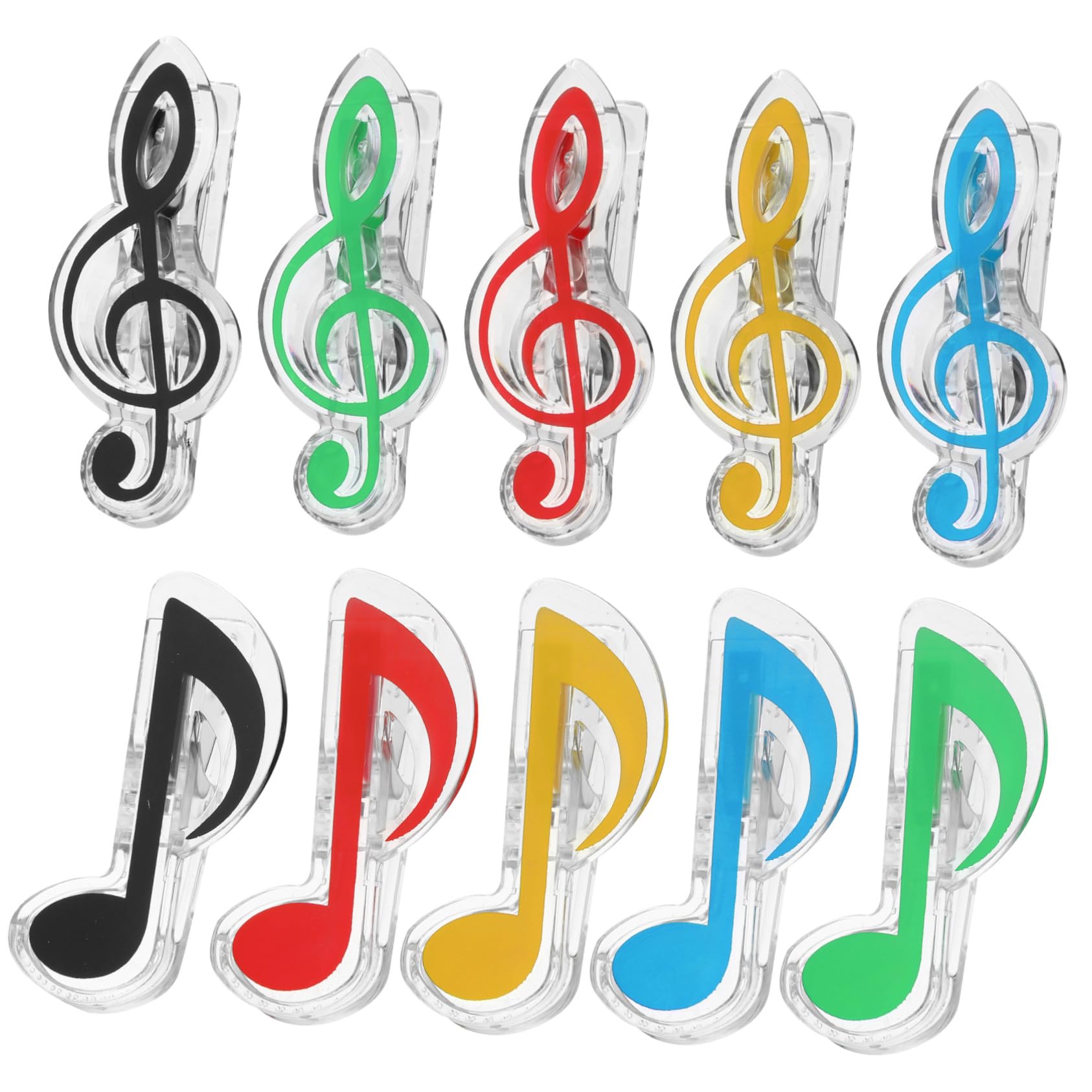 BESTonZON 20 Stück Notenklammern aus Abs Kleine Musik Seitenhalter Stabile Notenbuch Clips für Klaviernoten und Musikinstrumentenzubehör