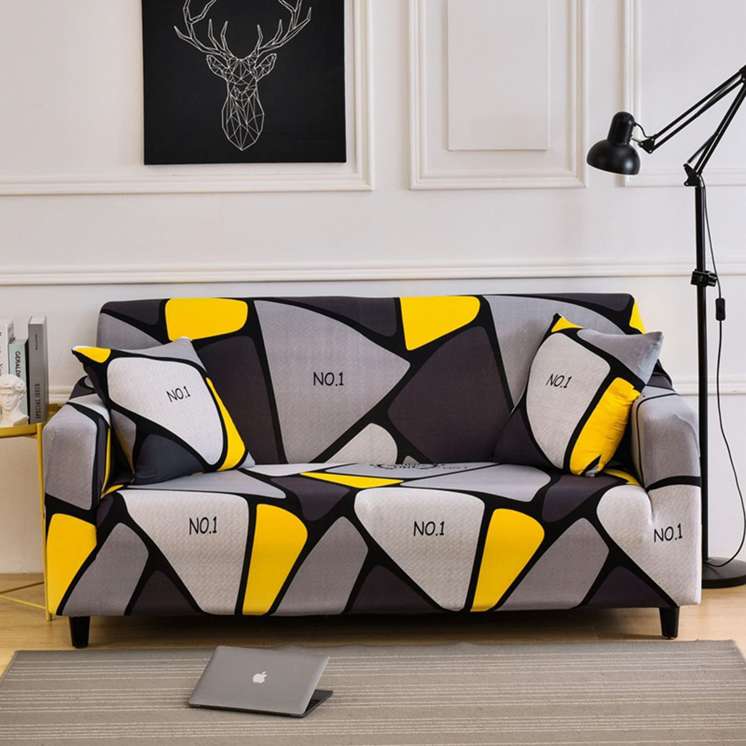 Housse de canapé extensible imprimée pour sublimer votre salon cosy