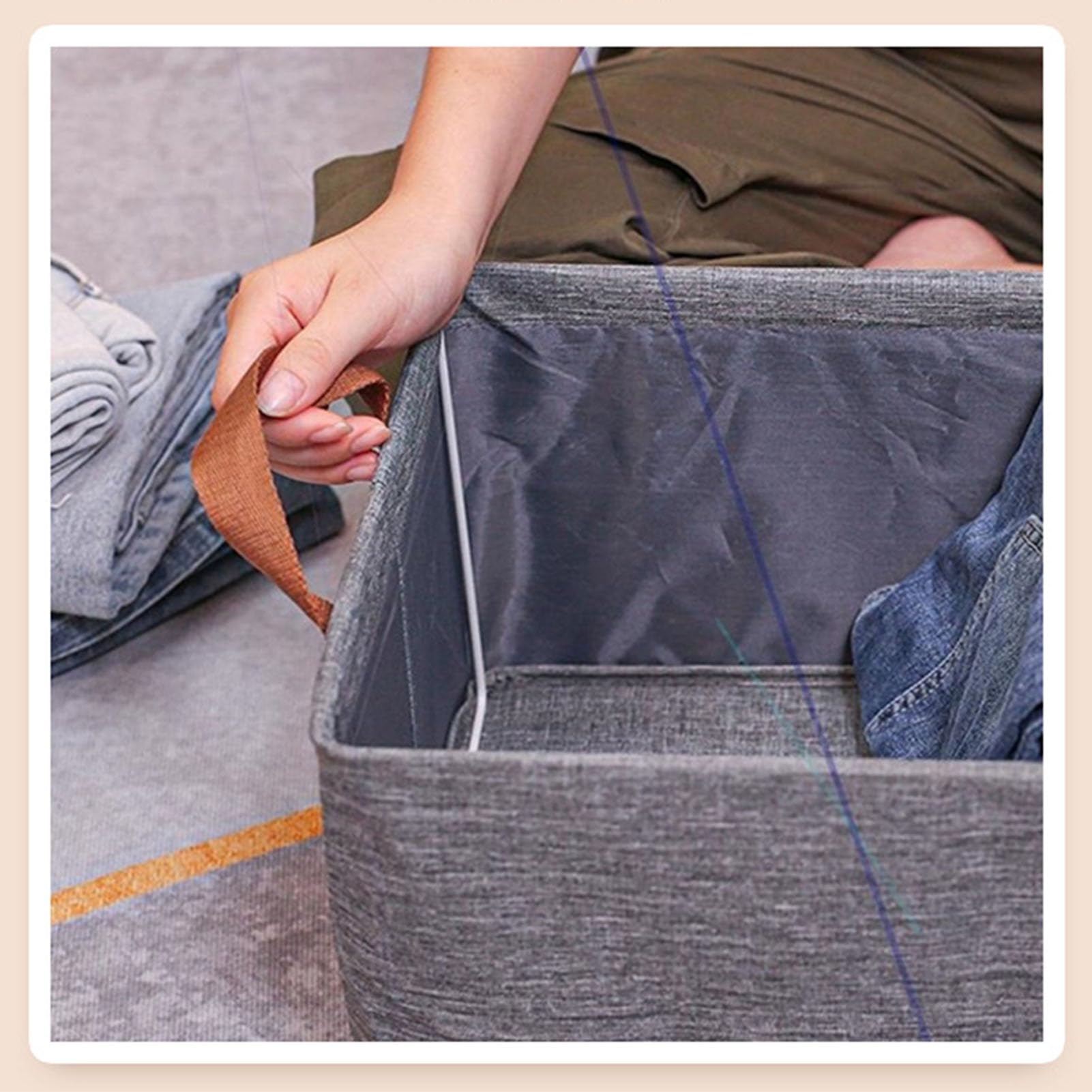 Acheter Rangement de vêtements peu encombrant, boîte de rangement pliable de grande capacité, organisateur de garde-robe, étagère de placard Acheter Rangement de vêtements peu encombrant, boîte de rangement pliable de grande capacité, organisateur de garde-robe, étagère de placard