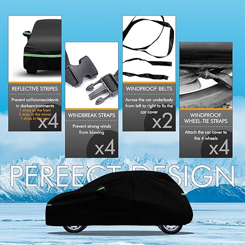 Miniatura 34 de for VW 1960-1980 Volkswagen Beetle Bug Sedan 2-Door Saloon Car Covers 210D Outdoor Waterproof UV, Custom-fit Protective Full Covers with Cotton