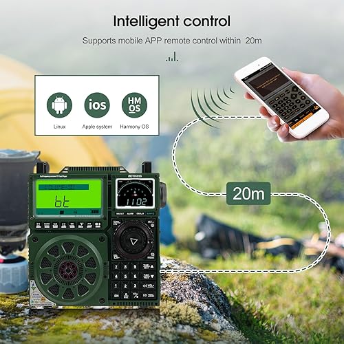 Miniatura 5 de Retekess Receptor de radio de onda corta TR113, AM FM LW WB VHF UHF AIR CB Radio de banda completa con recepción SSB, 3 puertos de antena y antena