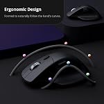 Keychron M6 8000 Hz Silent Bluetooth sans fil 5,3/2,4 GHz/Wired Connection Souris de jeu, léger corps programmable PixArt 3950 Capteur (30K DPI / 750 IPS) pour Windows Mac Linux - noir