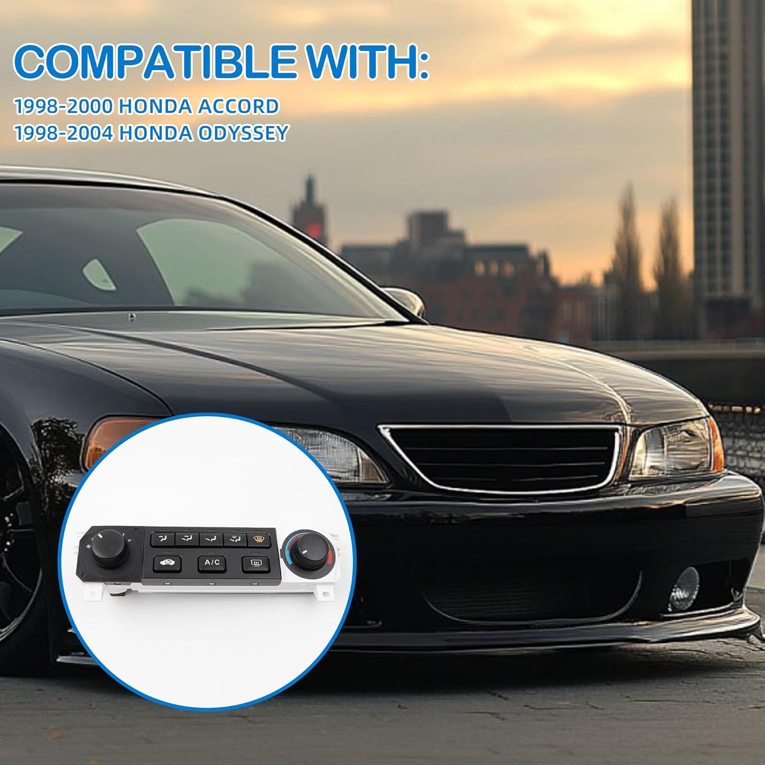 79600-S84-A01ZA Heater Control Switch Module Panel Compatible with 1998-2000 Honda Accord 1998-2004 Honda Odyssey 599-268 79600S84A01ZA