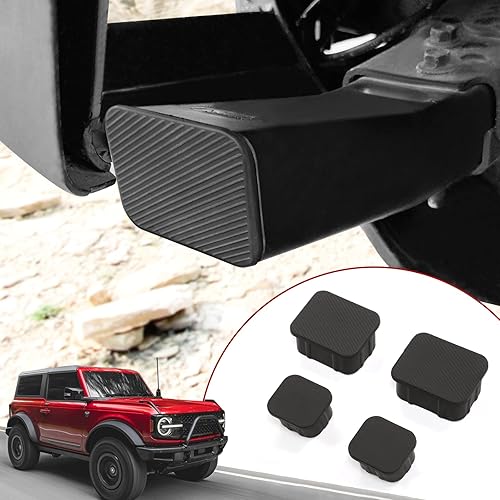 Mabett Tapas de extremo de barra de choque, tapón de eje delantero para accesorios Ford Bronco 2021 2022 2023 2024 24 puertas, protección de tapón