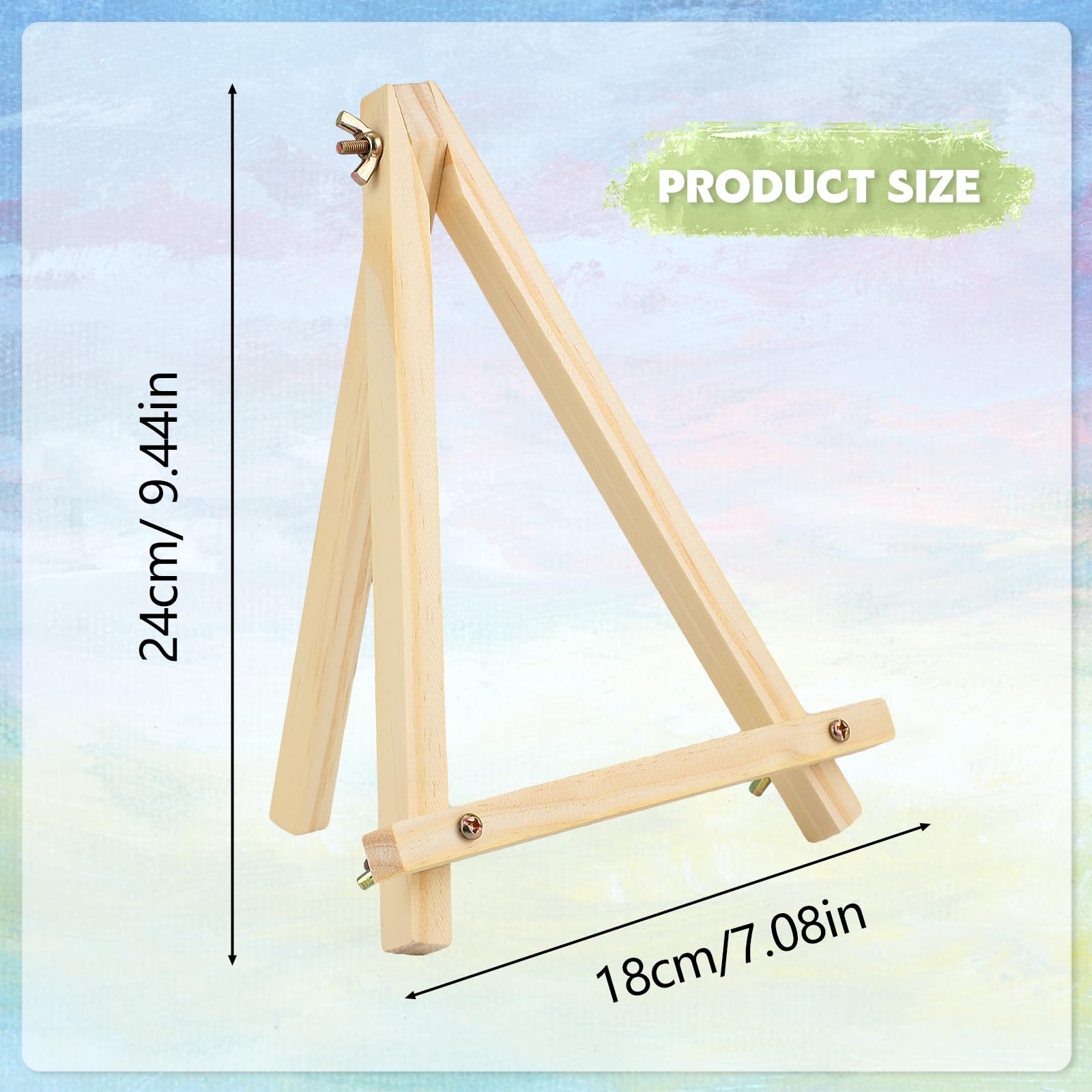 Lot de 16 chevalets en bois de 22,9 cm pour peinture, chevalet de table pour artistes et étudiants