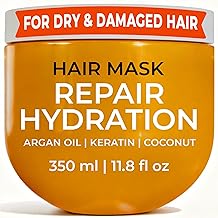 VAO Deep Conditioning Hair Mask for Damaged Hair &ndash; Intensive Hydrating Hair Treatment with Argan Oil, Shea Butter, Keratin, Hyaluronic Acid &ndash; Deep Conditioner for All Hair Types &ndash; 11.8 Fl Oz