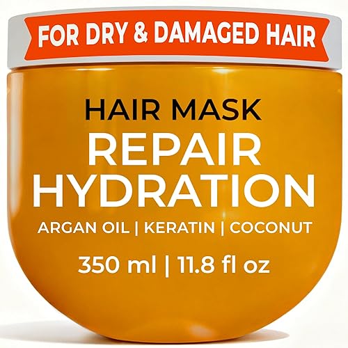 VAO Mascarilla capilar acondicionador profundo para cabello dañado - Tratamiento capilar hidratante intensivo con aceite de argán, manteca de