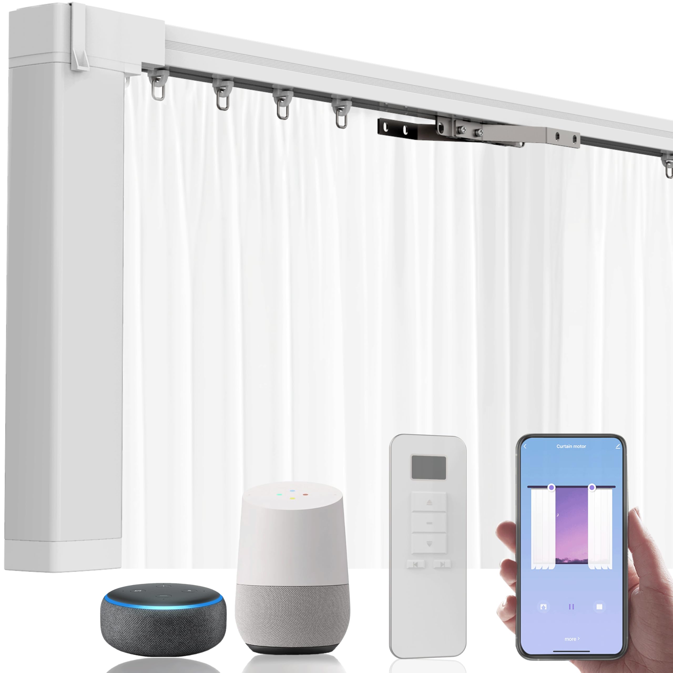 Amazon.com: Quoya AT5810 Motorized Smart Electric Curtain Track