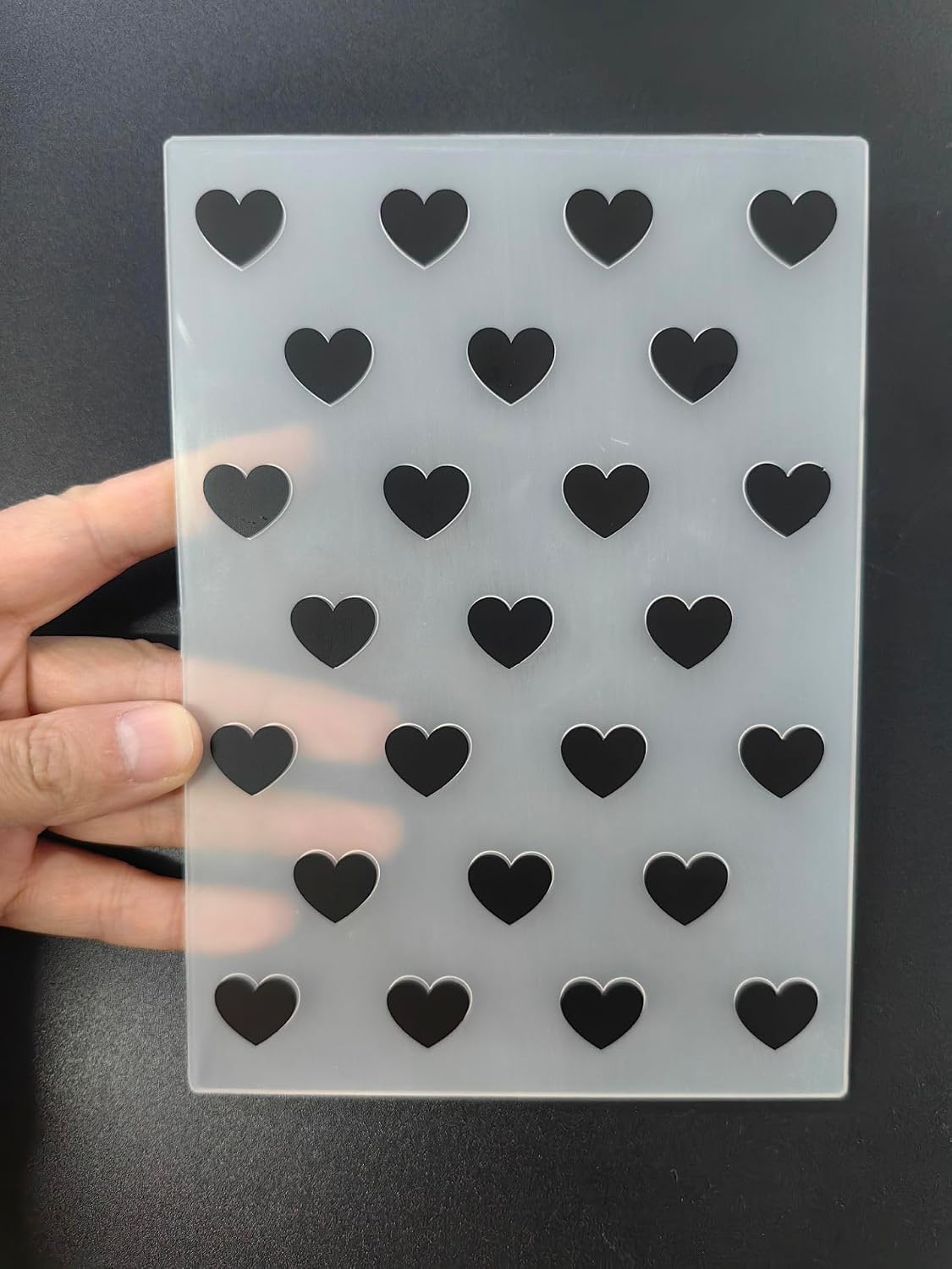 NZJ Spring Happy Valentine's Day Heart Love Plastic Embossing Folders for Card Making Scrapbooking and Other Paper Crafts 5X7