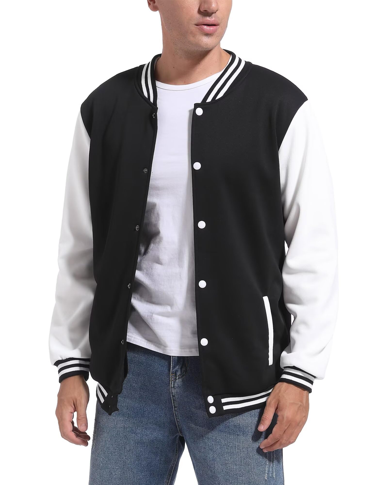 Men's Varsity Baseball Jacket Causal Slim Fit Varsity Letterman Jacket Boys Bomber Jackets