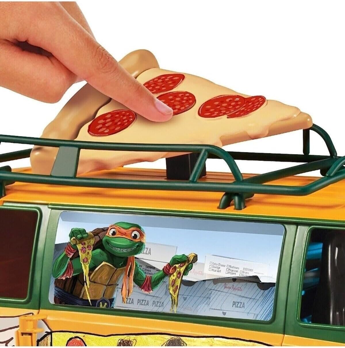 Teenage Mutant Ninja Turtles 83468CO Mutant Mayhem Pizza-Feuerwehrwagen Jungen von 4 bis 7 Jahren und TMNT-Fans, Mehrfarbig/Meereswellen (Ocean Tides)