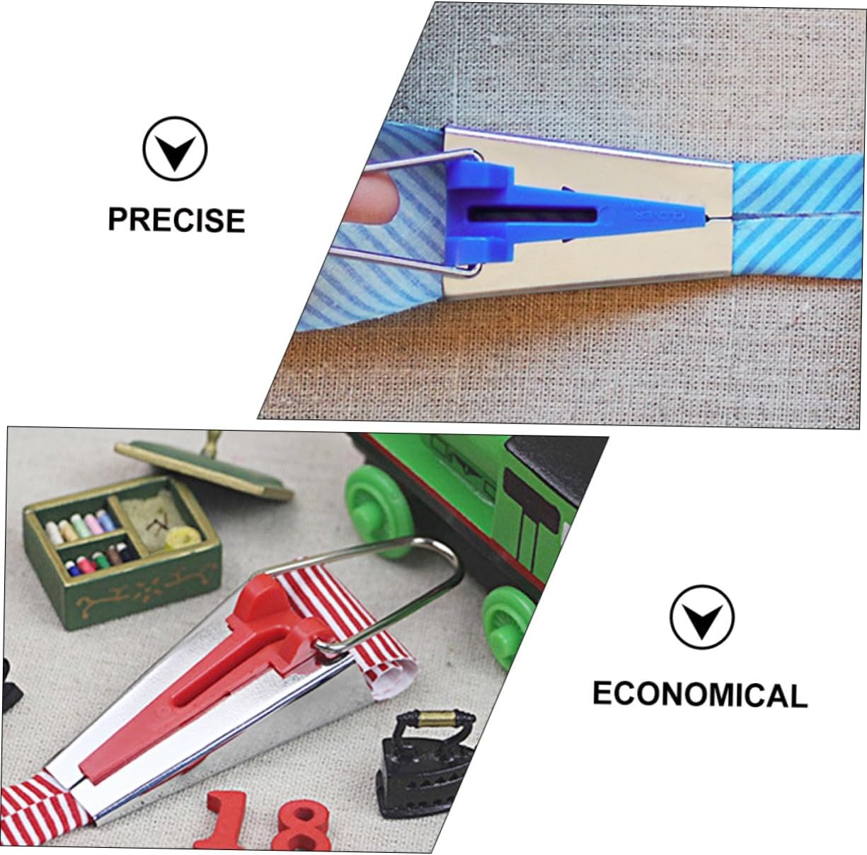 Veemoon 9pcs Fabric Bias Tape Maker Set Patchwork Sewing Tool for Quick Fabric Binding for Quilting Crafts and Accessories