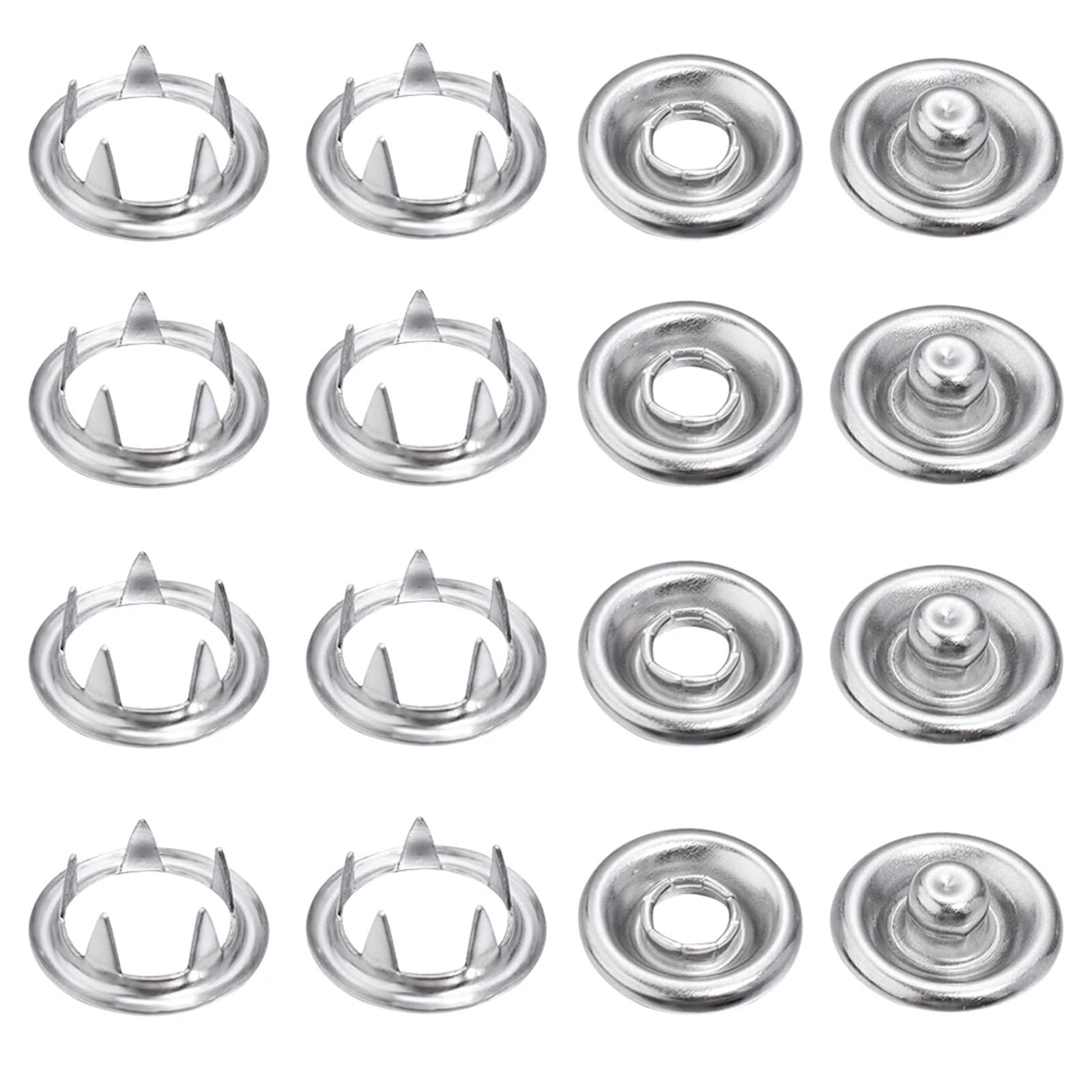 Metal Snap Buttons 500Set Iron Snap Button 7.5/9.5/11mm Claw Press Studs Fasteners for DIY Clothes Sewing Tool Accessories(11mm)