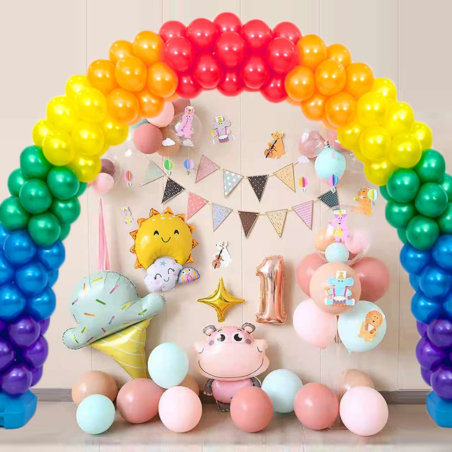 Amazon | 100個マルチカラー風船 バルーン 誕生日 パーティ飾り付け