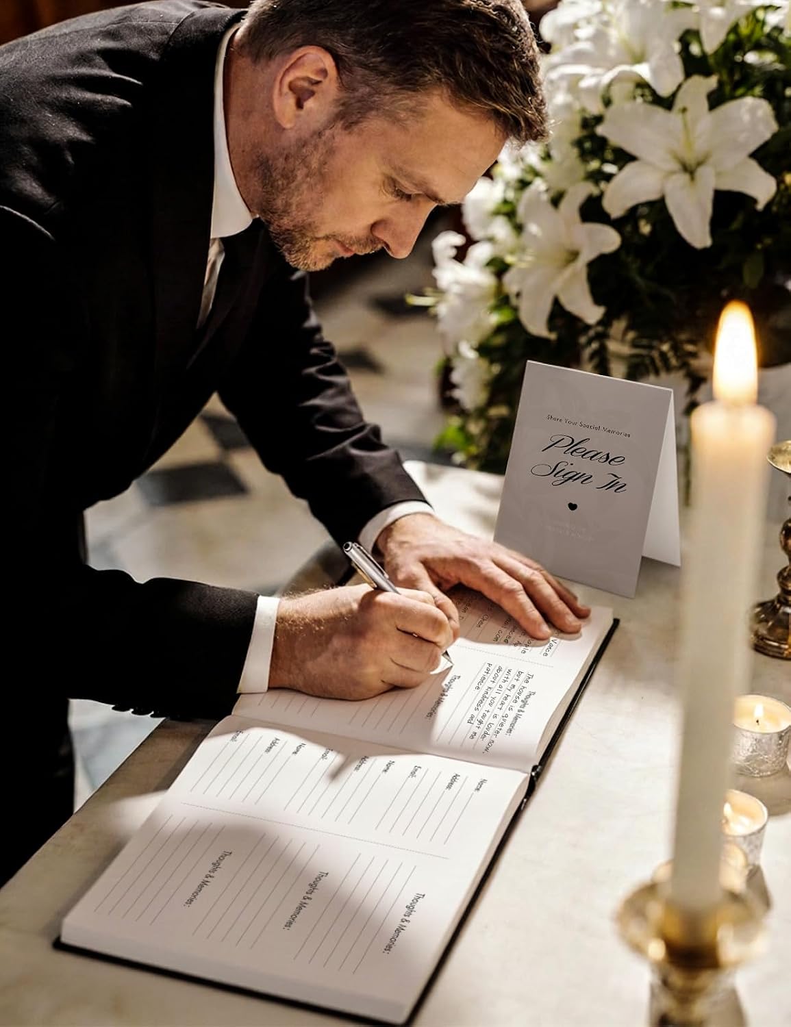 molekaus Funeral Guest Book, Celebration of Life Memorial Book