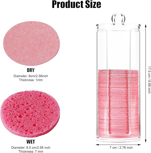 Miniatura 5 de 120 esponjas faciales naturales comprimidas para limpieza facial, esponja cosmética reutilizable, utilizada para exfoliar y eliminar el maquillaje