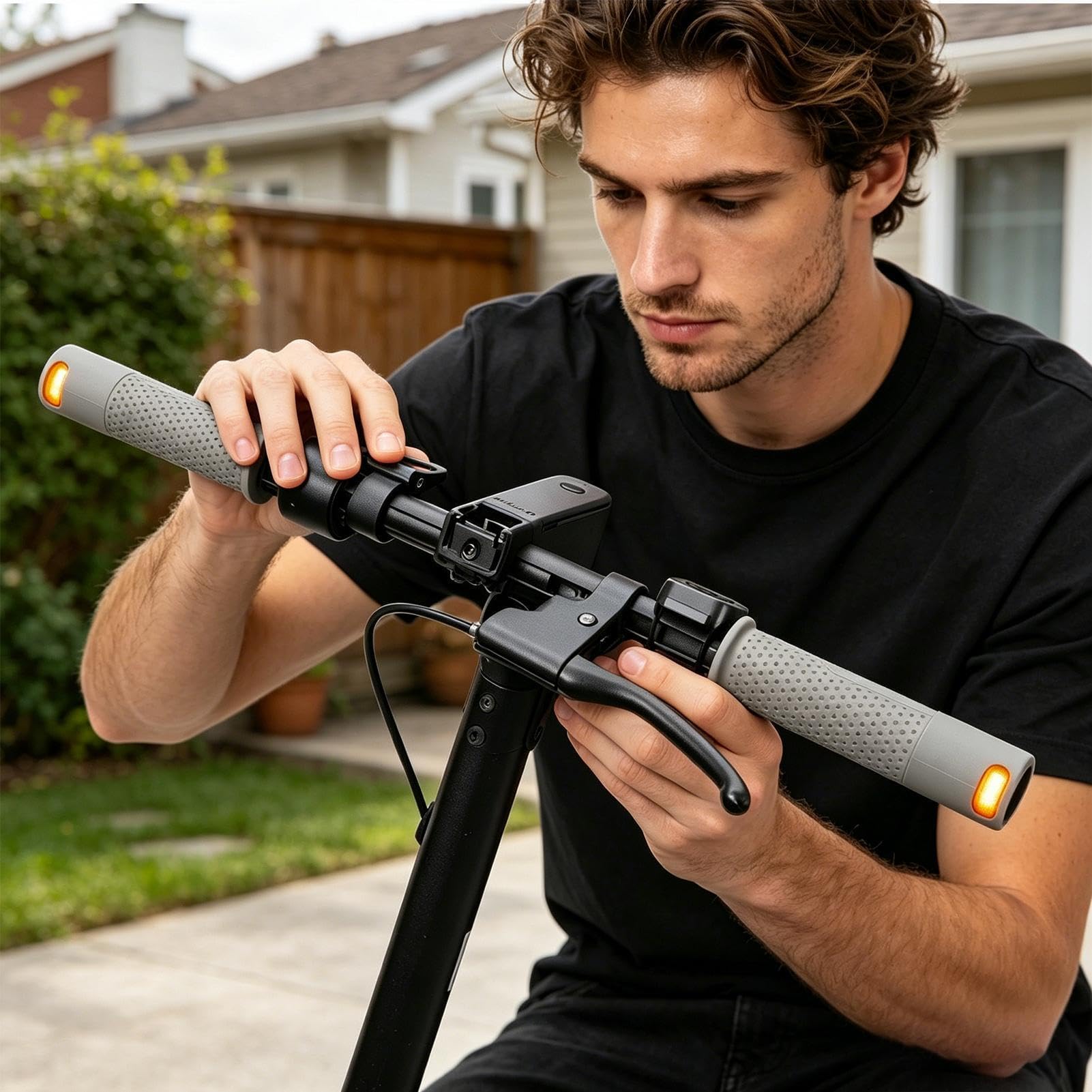 Indicatori Di Direzione Da Monopattino LED Impermeabili con Telecomando | Frecce A Manubrio Per Monopattino Elettrico E Bici Per Strada Outdoor Bici Guida Notturna Viaggi Uso Quotidiano