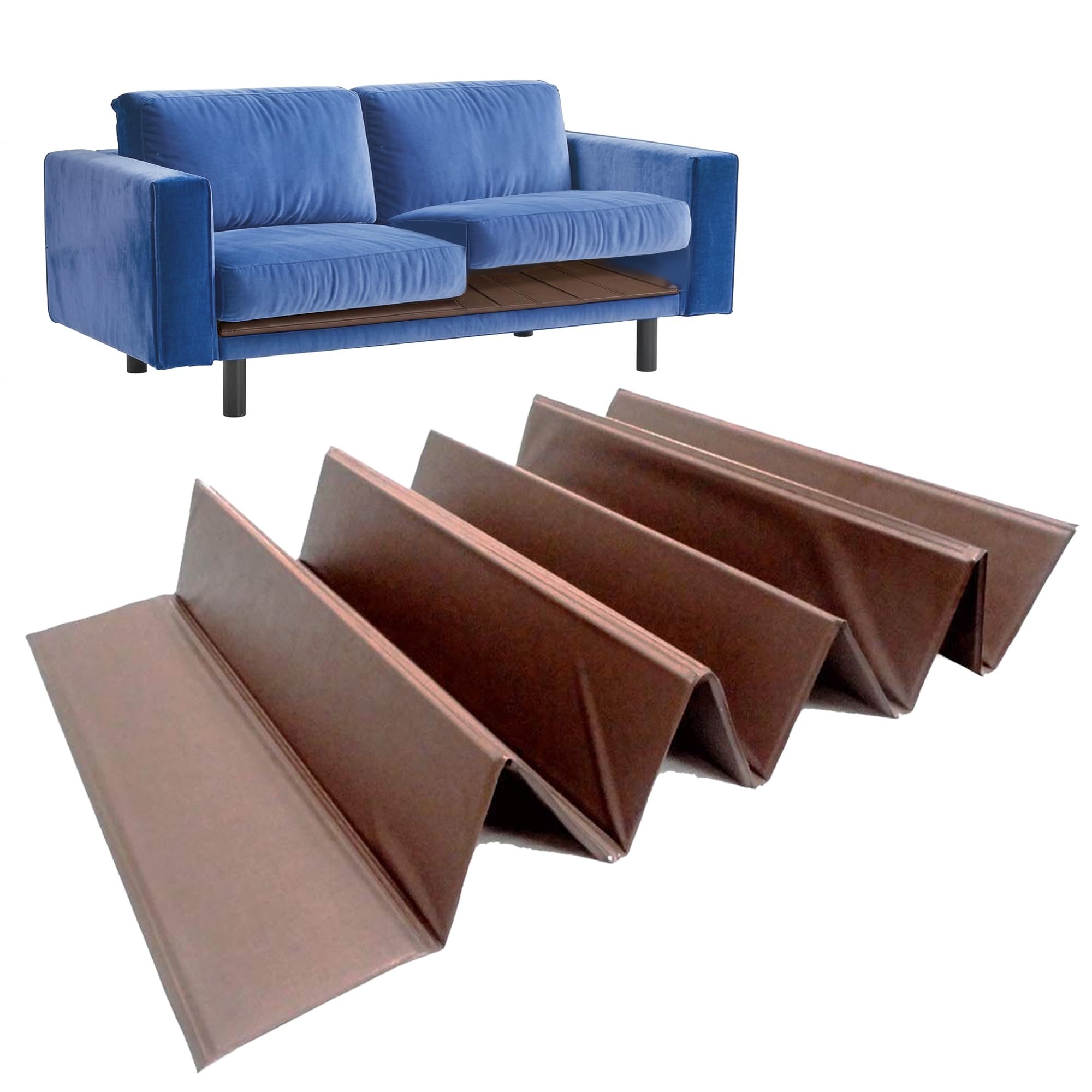 Rectificador de Sofá, Sillón, 2 Plazas o Colchón 90/120 cm - Tablas de Refuerzo Listones de Fibra de Madera - Fabricado en Francia - 110 X 48 cm - Marrón