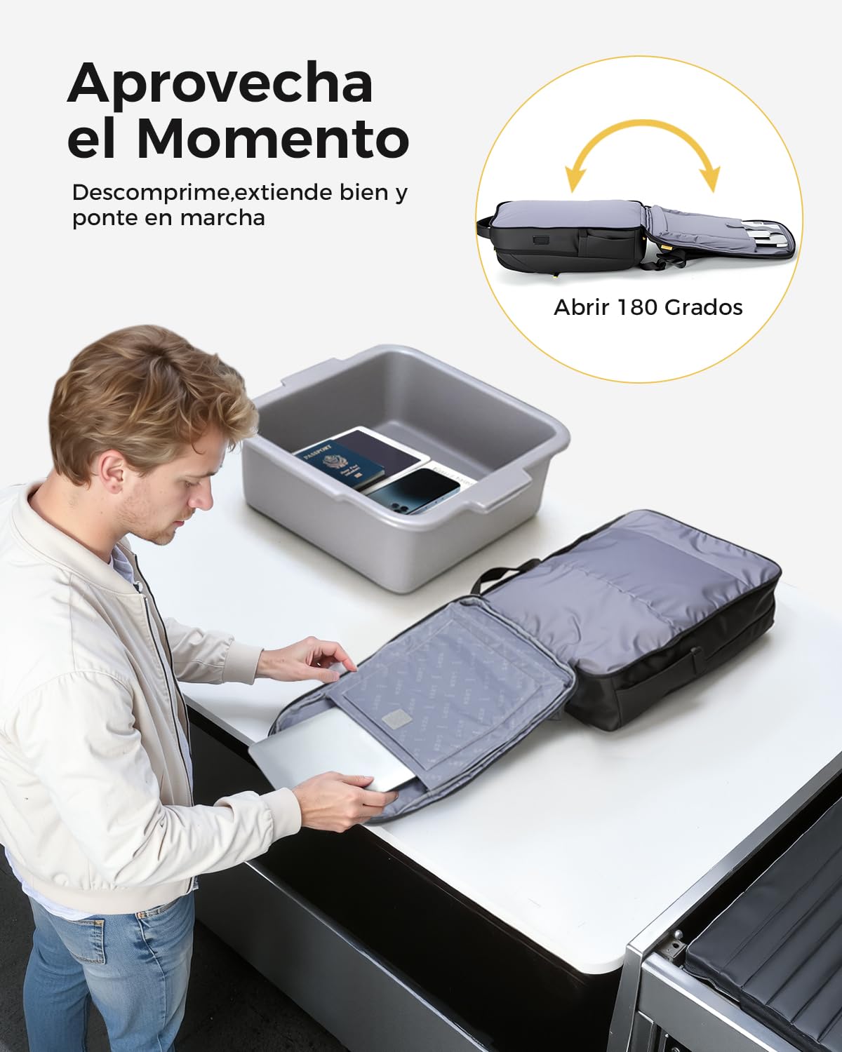 17.3“ Mochila Ordenador Portatil,30 L Mochila Ejecutivo Hombre