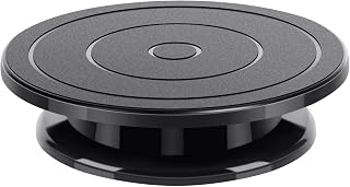 Plato giratorio para tartas (28 cm), color negro