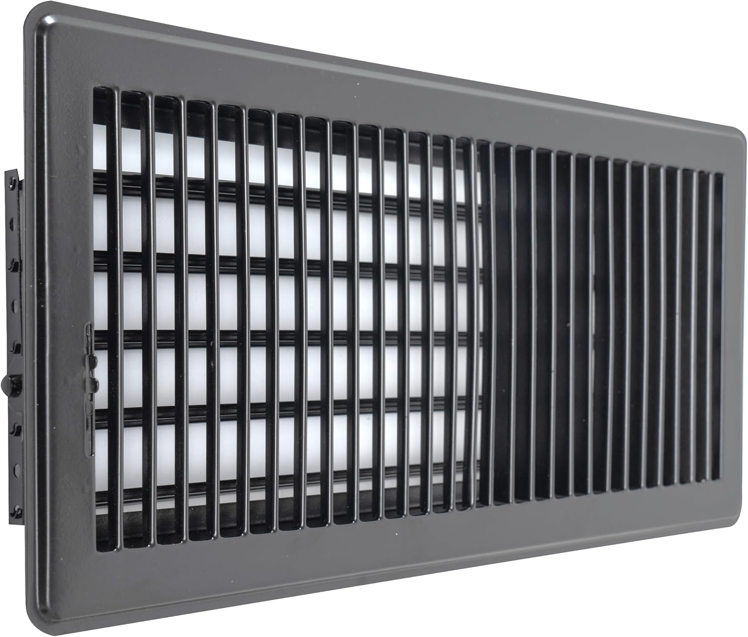 Fits 6x14 and 14x6 Duct Opening | Floor Register with Louvered Design by Handua | Heavy Duty Walkable Design with Damper | Floor Vent Grille | Easy to Adjust Air Supply Lever | Black