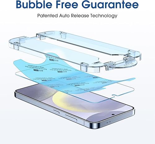 Miniatura 3 de amFilm OneTouch - Protector de pantalla de 6.7 pulgadas con alineación automática OneTouch para Samsung Galaxy S24 PlusS24+ de 6.7 pulgadas, vidrio