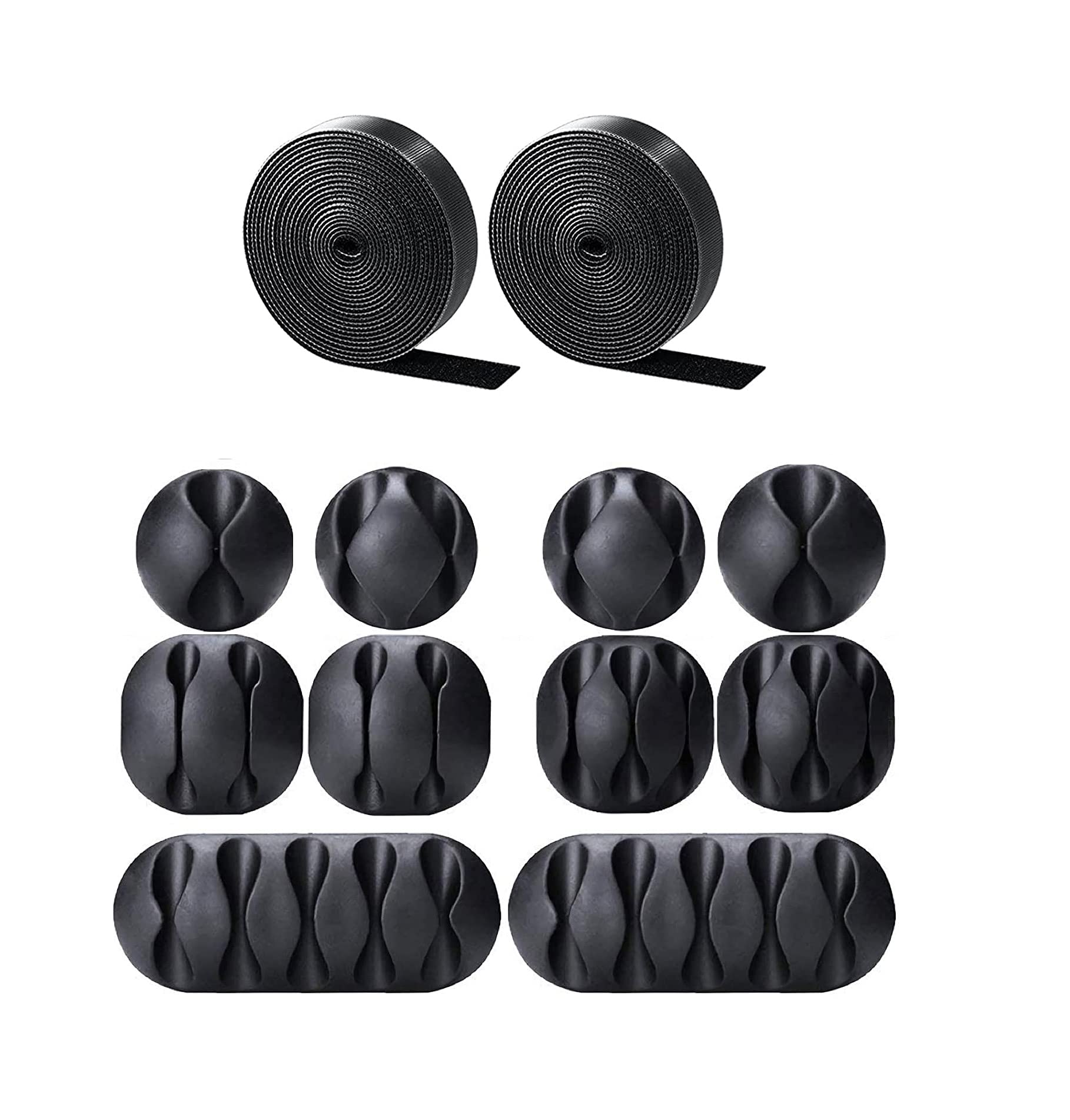 Tiardey Organisateur de Câbles - 10 Supports Auto-adhésifs Noir