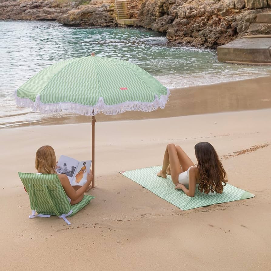 Flamingueo Strandstuhl Klappbar – Leichte Sonnenliege Mit 5 Verstellpositionen