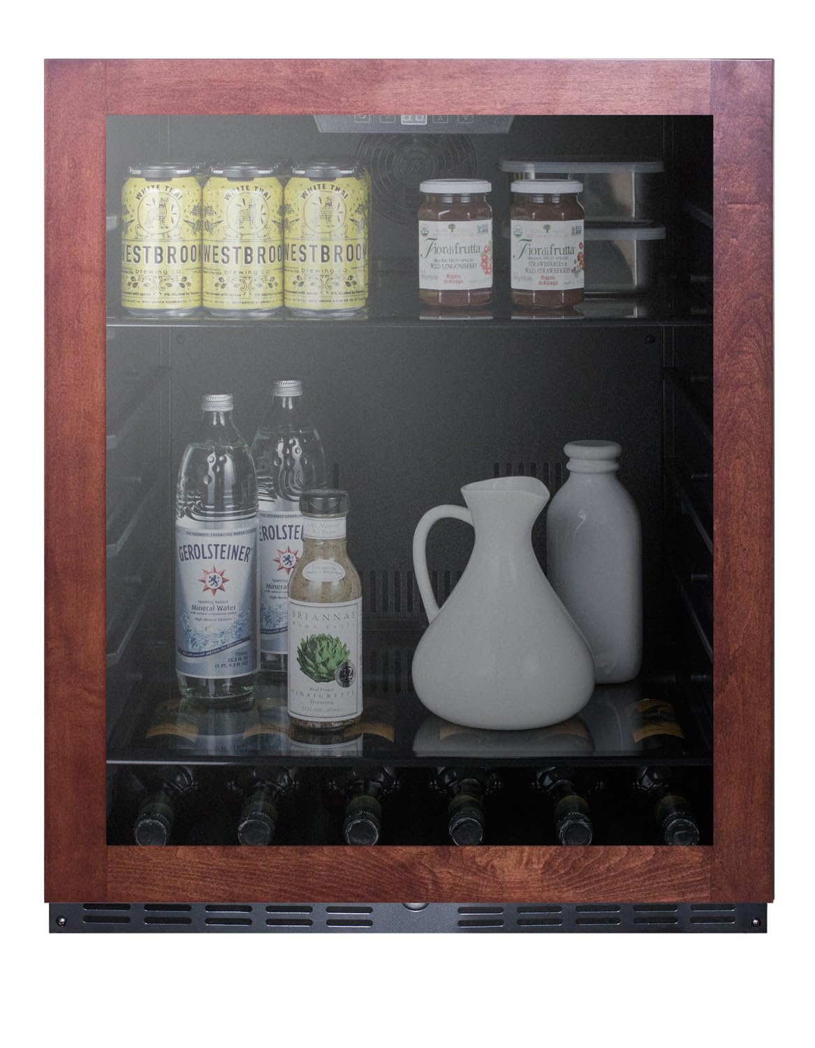 Summit 24" Refrigerator, 4.63 cu.ft. Capacity, Built-In Beverage Center, ADA Compliant, Glass Door, Panel Ready* - AL57GPNRLHD *Panel Not Included (Left Handed Door Swing) - View 5 | Fridge.com