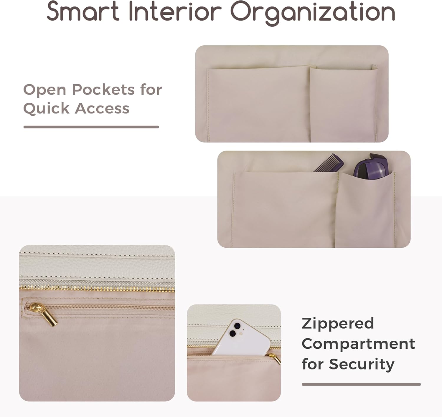 Tote Bag for Women, Large Capacity PU Leather Handbag/Shoulder Bag, Work Purse for Commuting, Shopping, Date & Class - Image 5