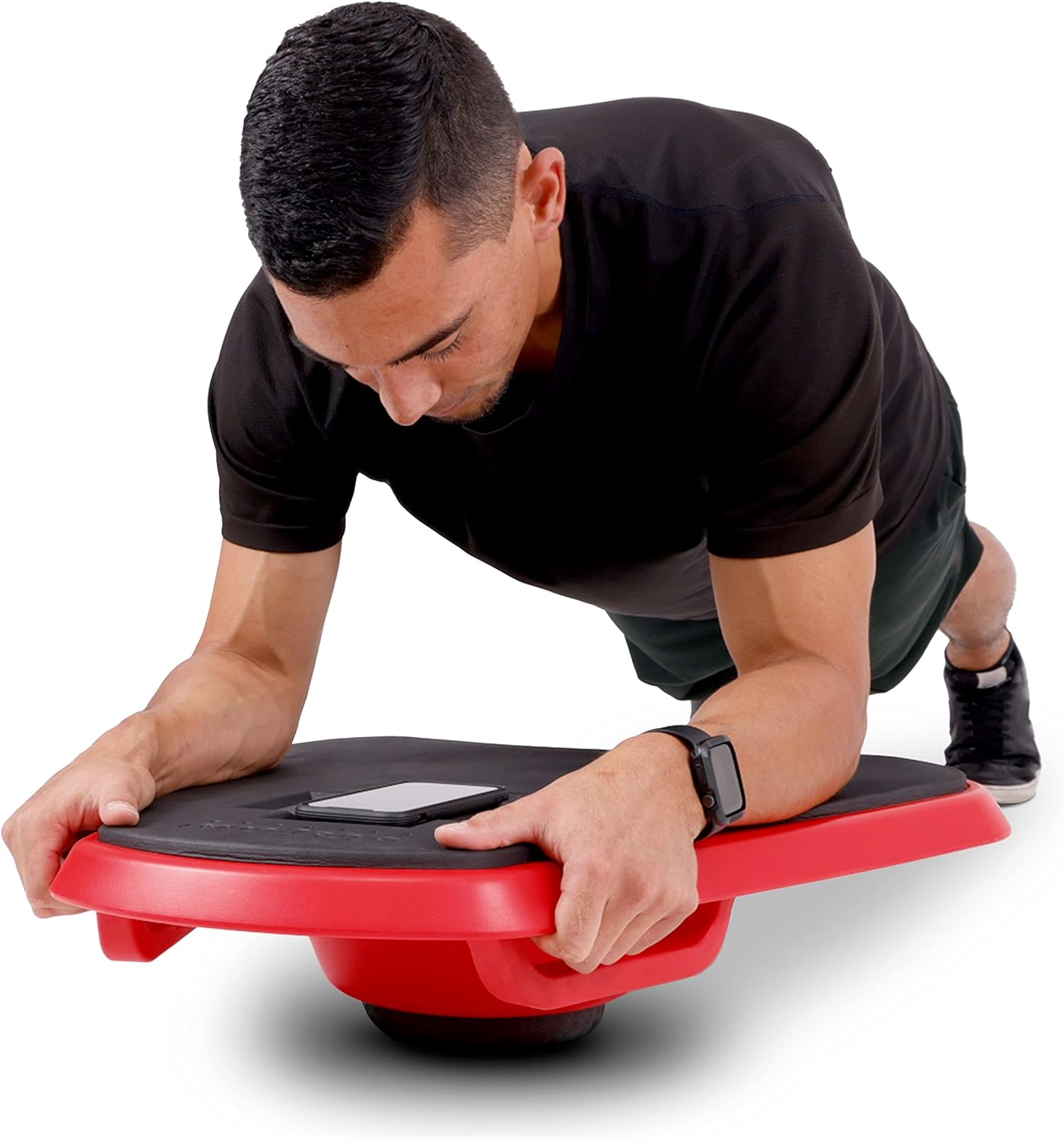 GoSports Fitness Plank Board with Smart Phone Holder - Blue or Red - Core Hub for Full Body Workouts GoSports Fitness Plank Board with Smart Phone Holder - Blue or Red - Core Hub for Full Body Workouts