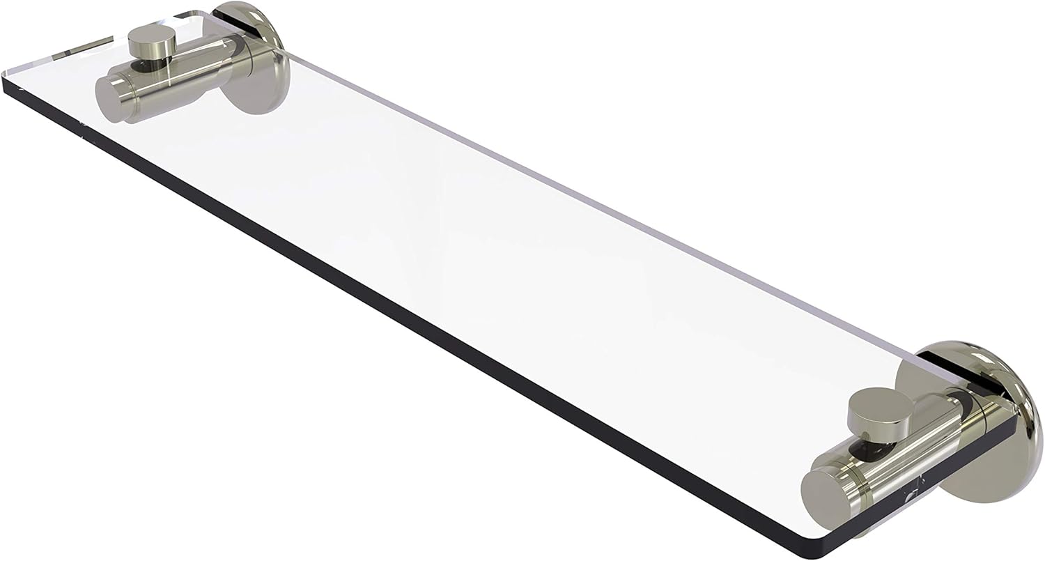 Allied Brass TR-1/22-GYM Tribecca Collection 22 Inch Glass Vanity Beveled Edges Shelf, Matte Gray