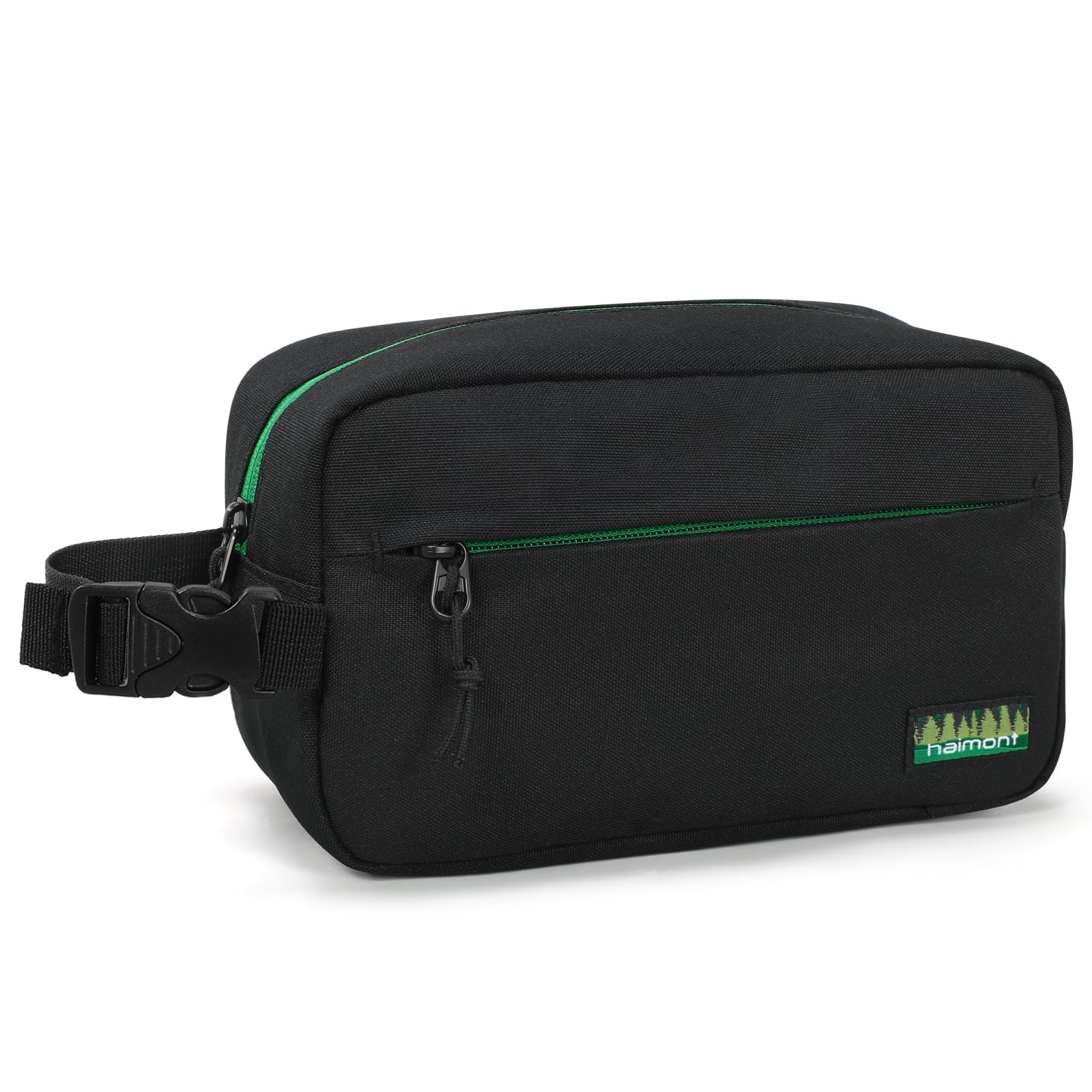 Haimont Freezable Snack Lunch Bag with Buckle Handle, Reusable Freezer Small Cooler, Mini Insulated Bag for Work Travel, Black