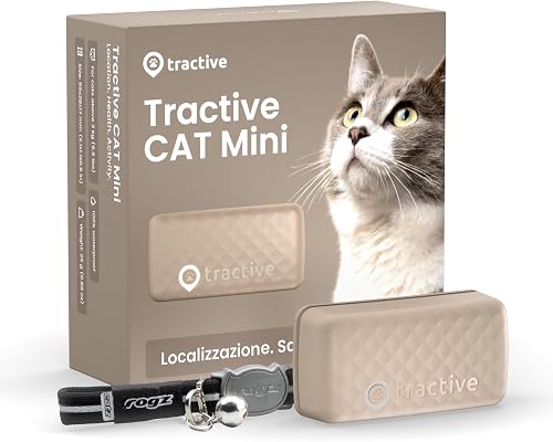 Tractive Mini GPS Cat Tracker | Market Leader | Real-Time Location Tracking | Location History | Health Alerts | Activity Monitoring | Collar included