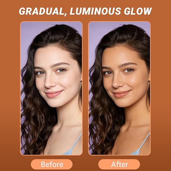 60ml Sunless Tanning Drops Drink, Self Tan Drops,Drinkable Tanning Supplement with Natural β-Carotene, Astaxanthin & Lycopene, Without Sun Damage