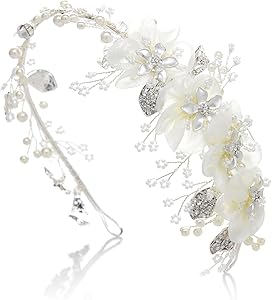 Gortin Goldblattkrone – Braut-Tiara Mit Kristall, Blumen Und Perlen, Einstellbare Größe | Für Hochzeit, Abschlussball, Fotoshooting, Als Kopfschmuck Für Frauen