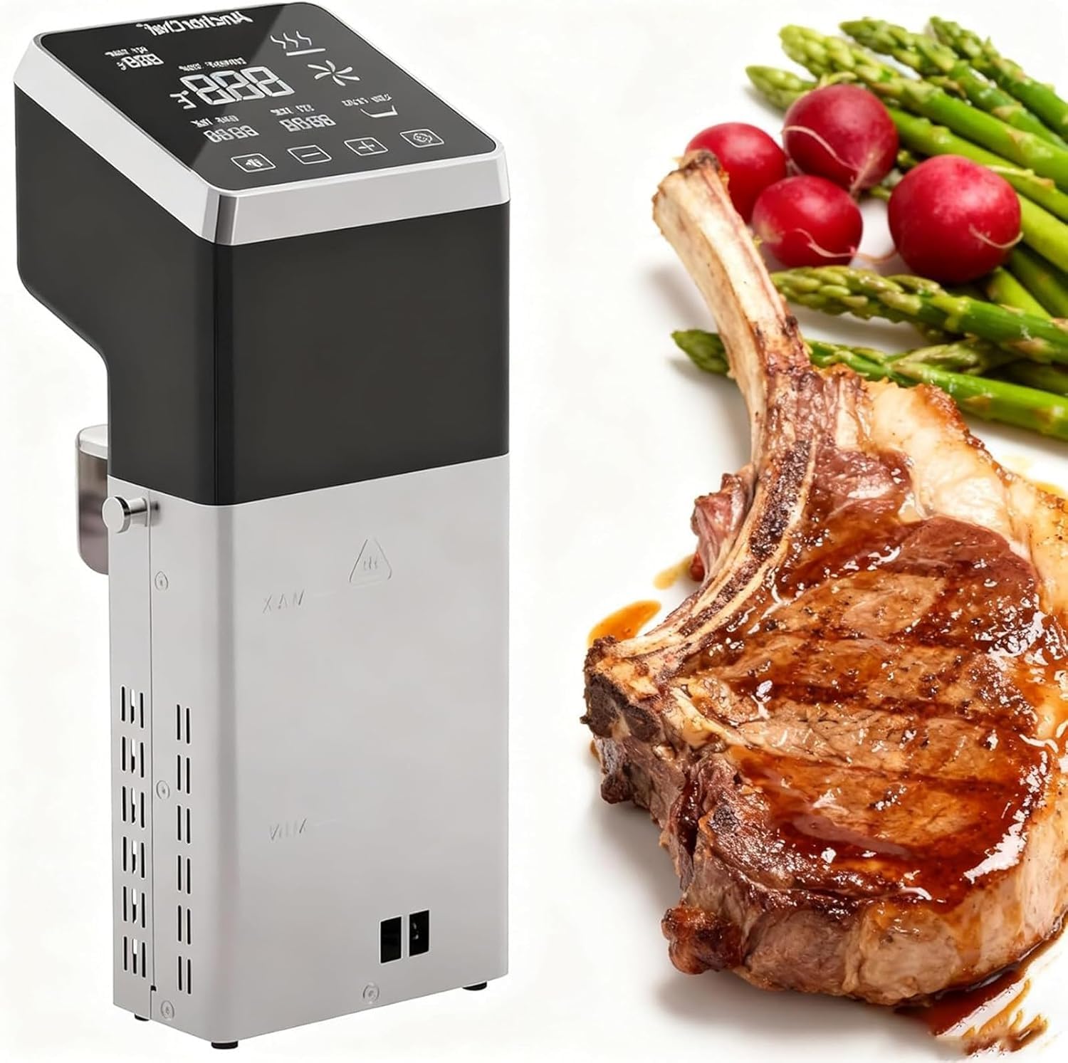 Komercyjny Precyzyjny Garnek Do Gotowania Metodą Sous Vide O Mocy 1600 W, Szybko Nagrzewający Się Cyrkulator Zanurzeniowy, Urządzenie Z Dokładną Temperaturą I Timerem