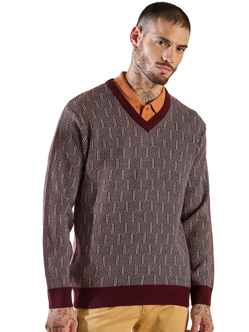 PivlMen's Winter V Neck Trendy Sweater