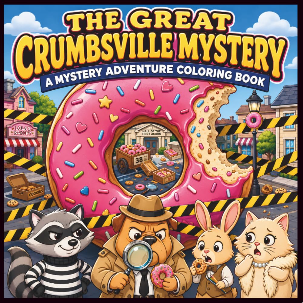 The Great Crumbsville Mystery: A Mystery Adventure Coloring Book